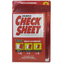 Zebra SE-301-CK-R Memory Check Sheet Set, Red, 8.8 x 5.4 inches (22.3 x 13.8 cm)