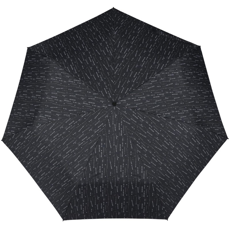 Knirps Slim Duomatic Domino Pocket Umbrella Open-Close Black