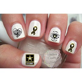Military Army MOM Nail Decals WaterSlide Nail Art Decals