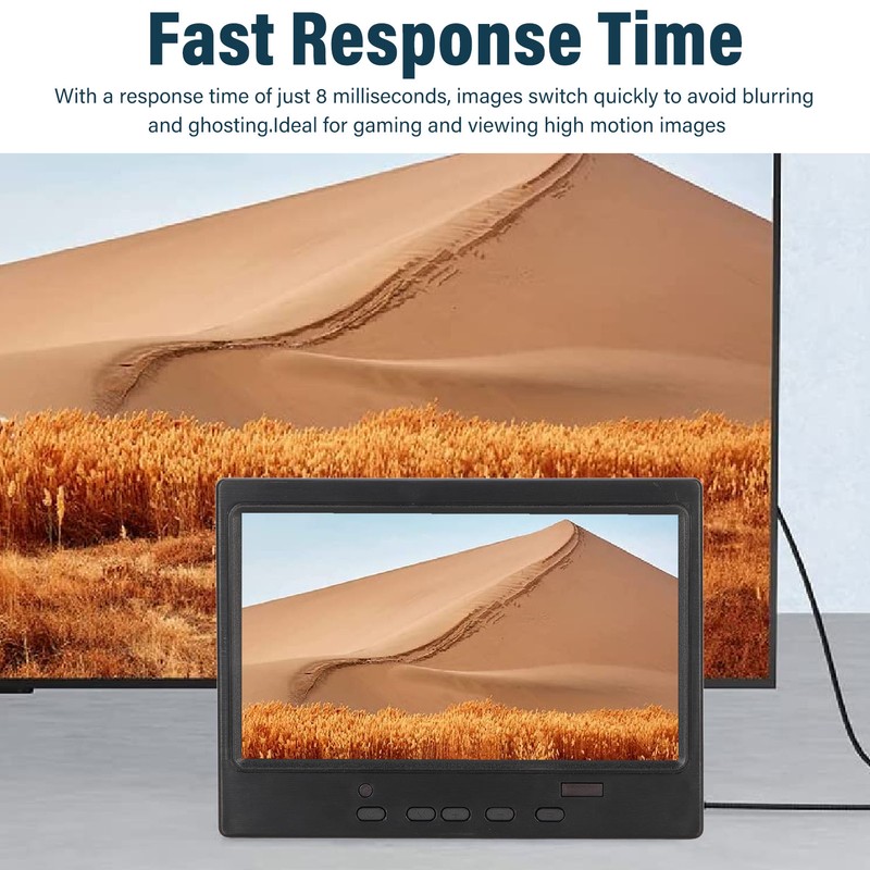 7 Inch Portable Monitor 1024x600 Supports HD Multimedia Interface VGA