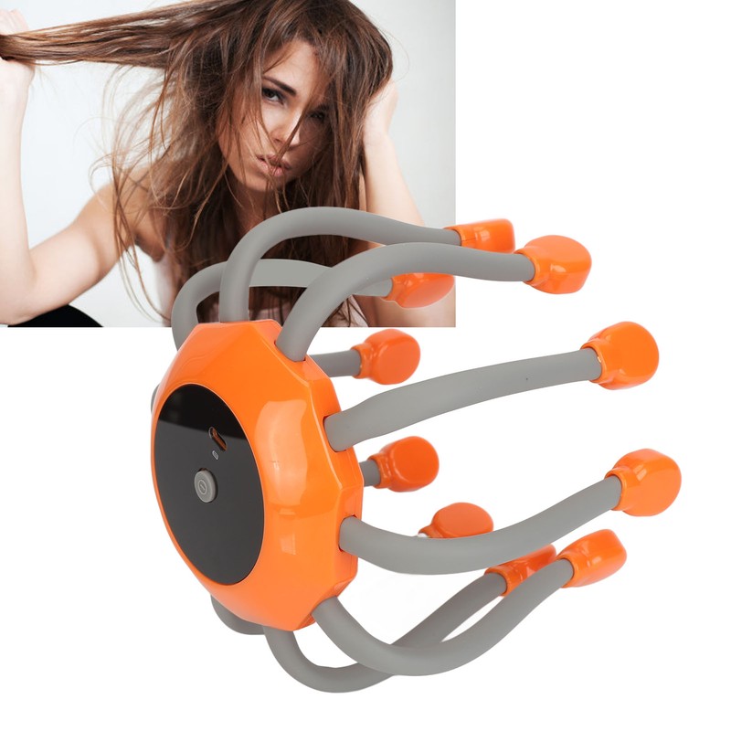 Electric Head Massager 10 Claws Red Lighting Vibration Reduce Stress