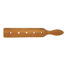 Anjuer 35.5 cm bamboo paddle, lightweight, durable, smooth paddle with air flow holes, unfinished wooden paddle