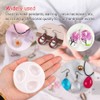 Comidox 2Pcs Silicone Pendant Water Drop Gem Mold Resin Casting