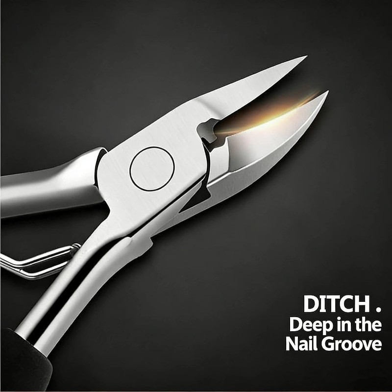 AYZDJ Professional Stainless Steel Ingrown Toenail Clippers - Curved Tip