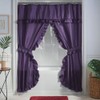 Stoneberry Home Ruffled Shower Curtain Set, Plum