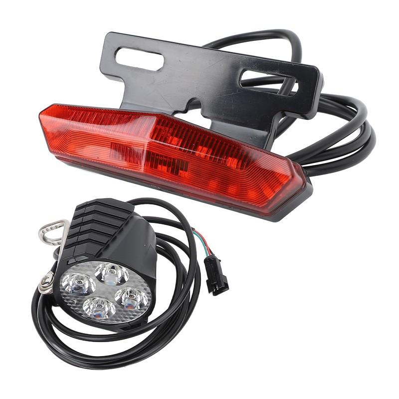 Electric Headlight and Tail Light Set LED Front Rear Warning