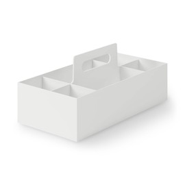 MUJI 15930784 Recycled Polypropylene Storage Carrying Box, Wide, Approx. Width 5.9 x Depth 12.6 x Height 3.1 inches (15 x 32 x 8 cm)