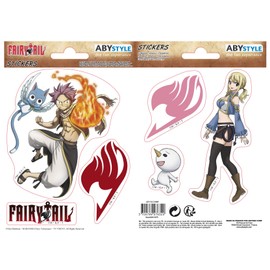 ABYSTYLE - Fairy Tail - Aufkleber - 16 x 11 cm - Natsu & Lucy