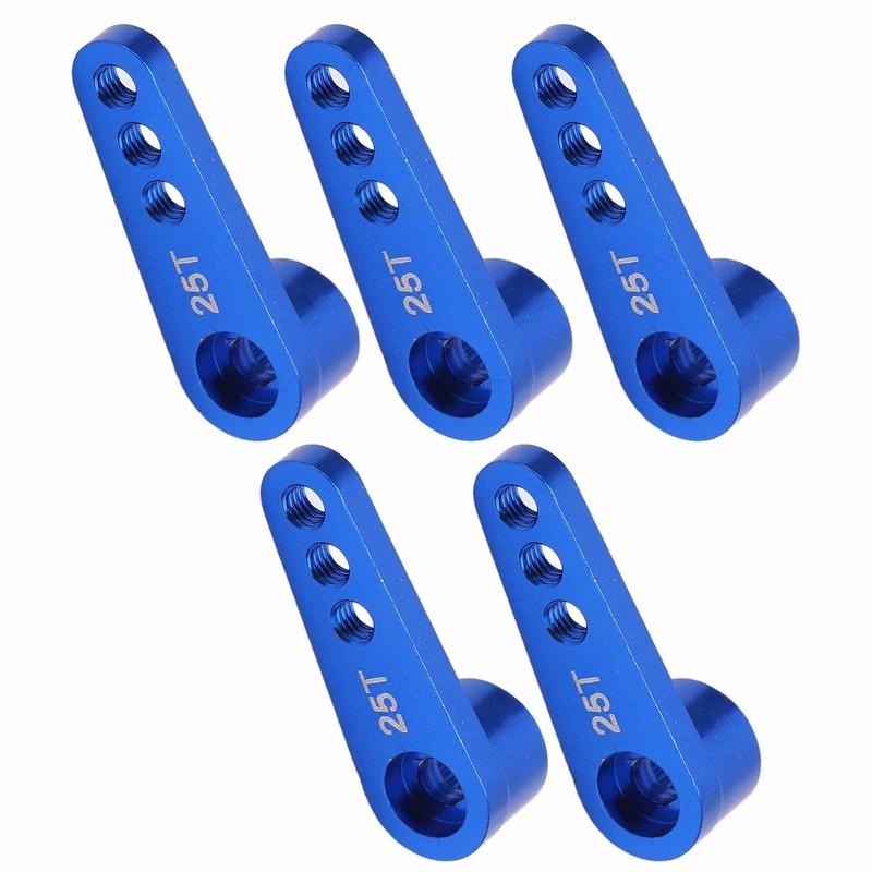 5Pcs 25T Servo Horns Aluminium Alloy Steering Servo Arms Blue