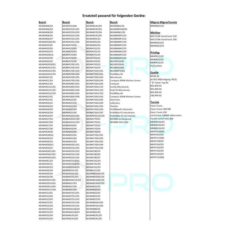 2 x DL-pro Drivers for Bosch Siemens 091027 00091027 MUZ4DS1