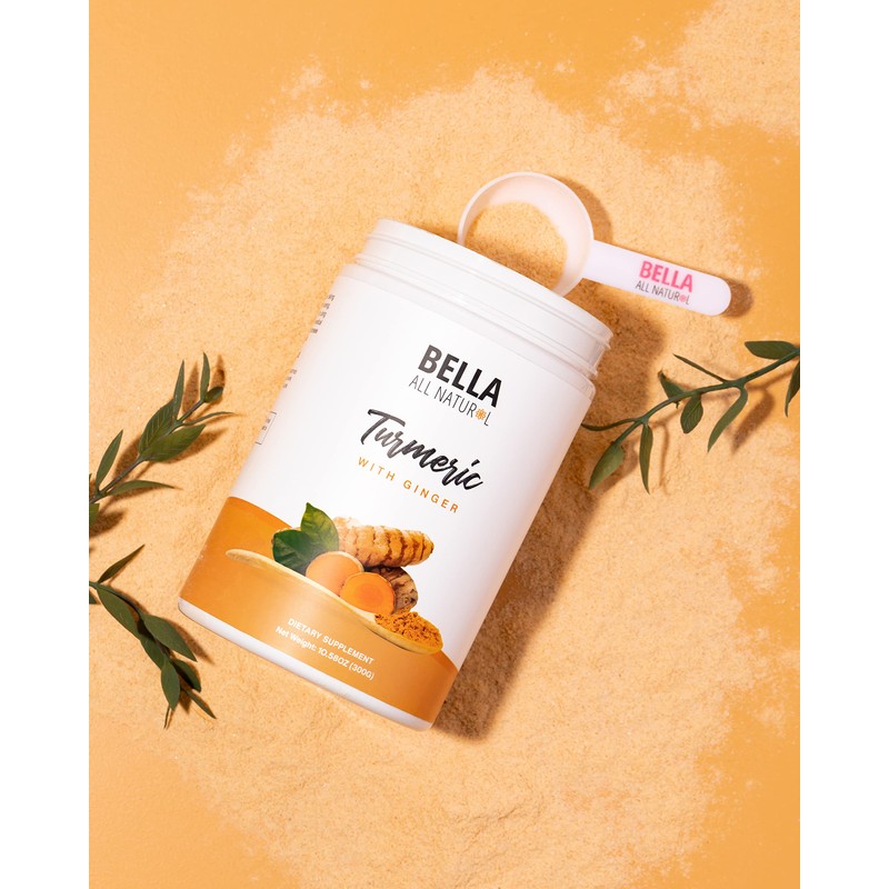 Bella All Natural Turmeric and Ginger Powder - Antioxidant and