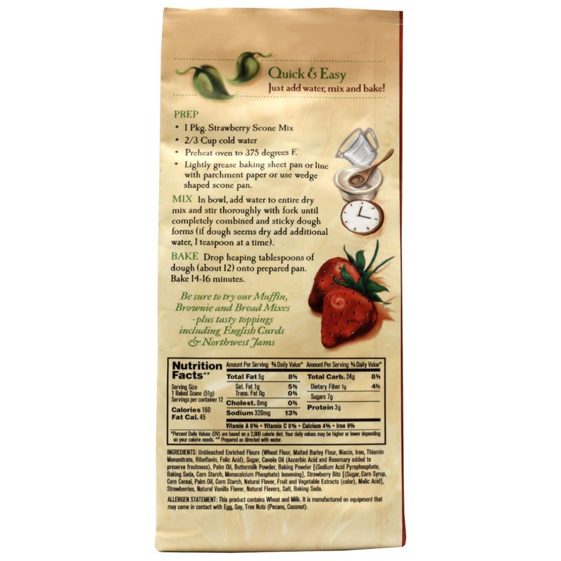 Sticky Fingers Strawberry Scone Mix 16oz
