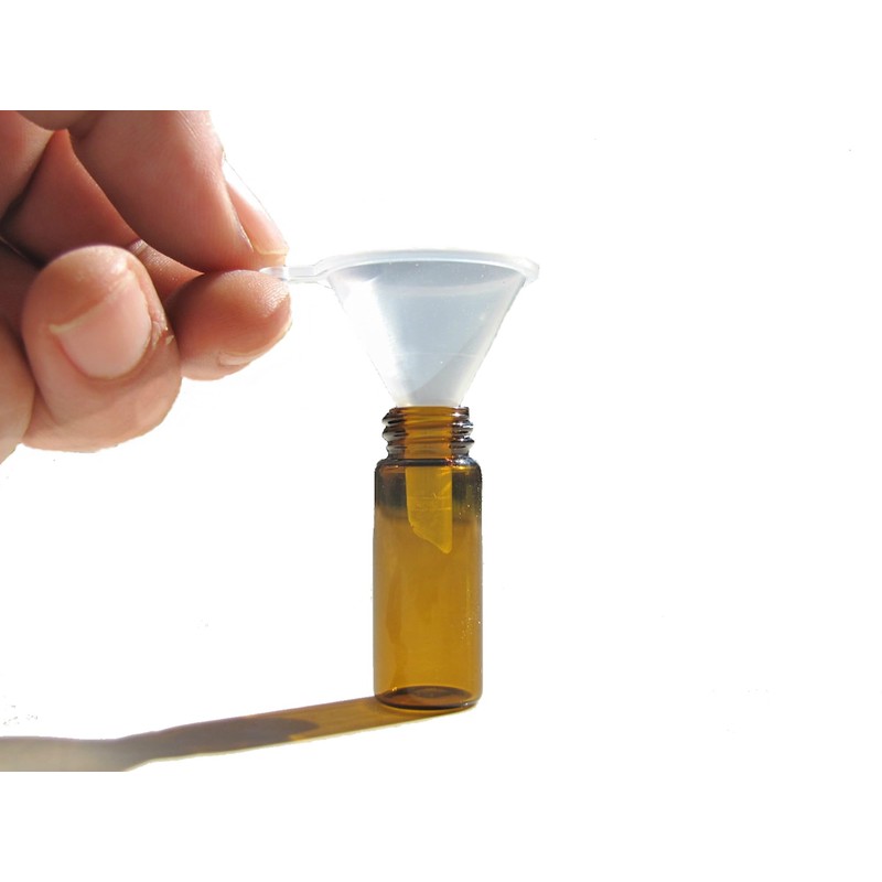 iSnuff Mini Funnel Small Plastic Funnel 5-Pack for Lab Bottles,