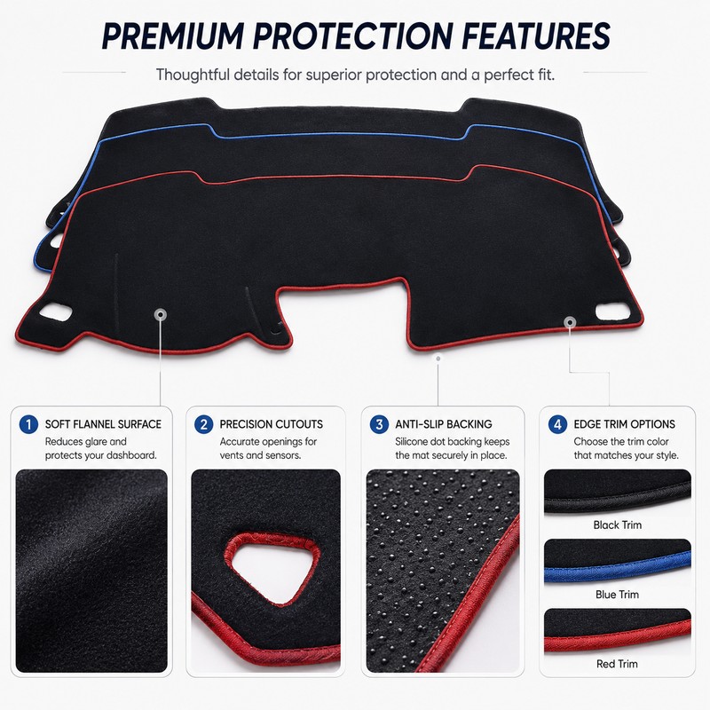 Dashboard Cover Mat for Chevy & GMC Trucks – Anti-Slip