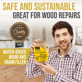 Trade Secret Powdered Wood & Grain Filler, White Oak, 150g, Add Water for No-Waste Repair, Tintable, Easy Sand, Unlimited Shelf Life