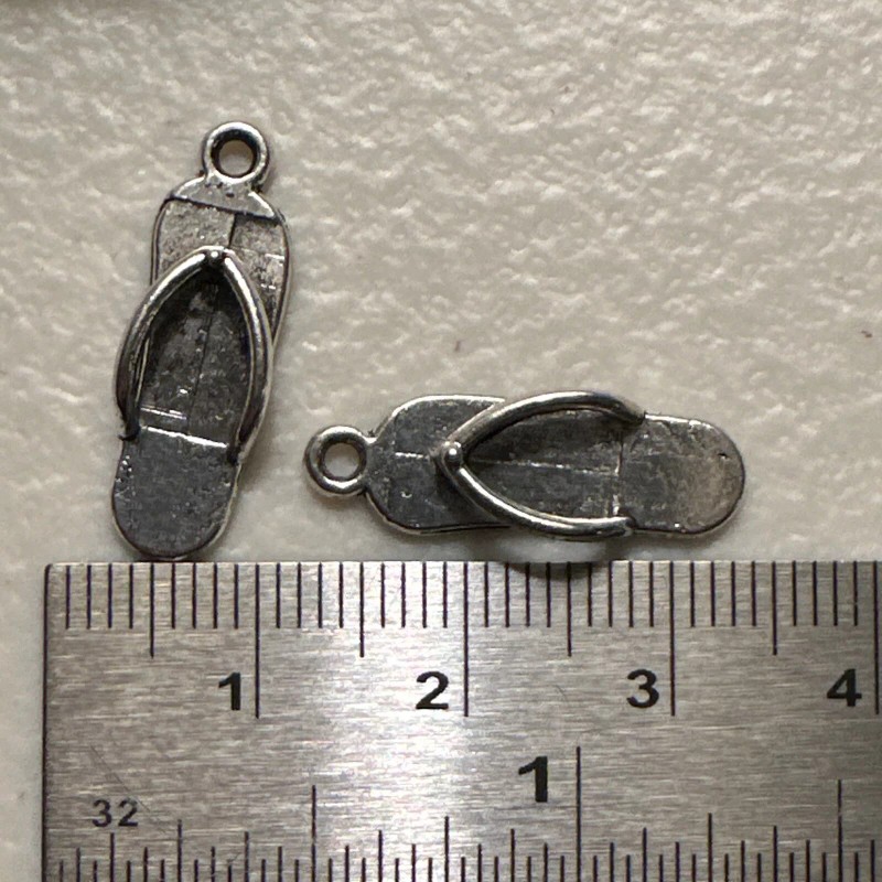 Unbranded 2 Silver Flip Flop Sandal Charms (Case 10-6)