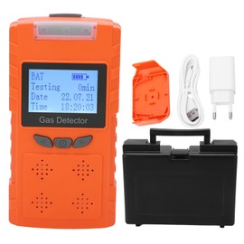 Gas Detector Multifunctional ABS Housing Dustproof IP65 Gas Monitor Meter for Oil Refining 100‑240V EU Plug