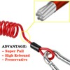 2Pcs Breakaway Trailer Cable, Brake Cable, RV Stainless Steel Coiled