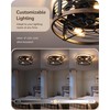 EDISHINE 21" Pre-Assembled Ceiling Fans with Lights Flush Mount, 10%-100%