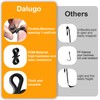 Dalugo 120 Pcs Black Gutter Hooks, Reusable Plastic S Gutter