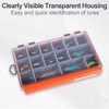 2PCS Waterproof Fishing Tackle Box,3600 Tackle Tray,Clear Plastic Fishing Lure