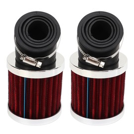 2PCS Motorcycle Air Filters Strong Power Powerful Filtration Universal Fit for 22 to 48mm 50cc 70cc 90cc 125cc Motorbike Silver Red