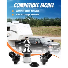 Jyoelron 60618 Puck System Gooseneck Ball Hitch Kit with Box, Fit for 2013-2025 RAM 2500 3500, 2-5/16“ Gooseneck Ball for Truck Bed with 2 Safety Chain Anchors, 30000 lbs GTW/7500 lbs VTW