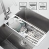 Micvtve Over the Sink Colander Strainer Basket Stainless Steel- Wash