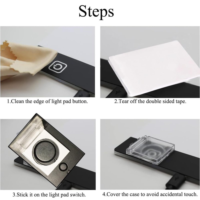 3 Pieces Light Pad Switch Cover 5/3/7/7/7/86 Inch Light Table