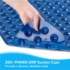 SlipX Solutions Navy Extra Long Bath Mat: 16"W x 39"L