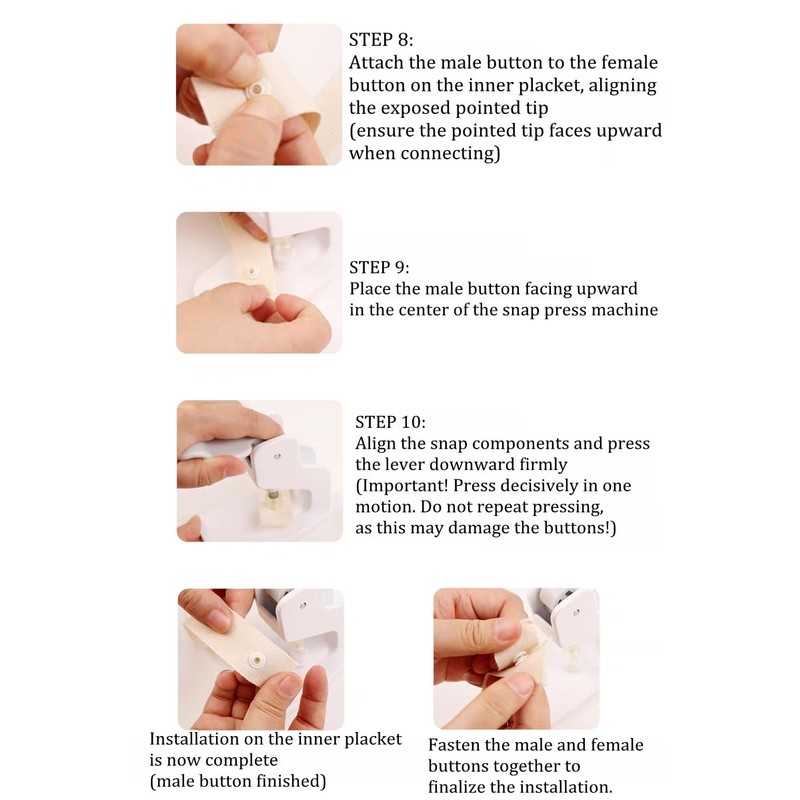 HONEYSEW Table-top Snap Buttons Pliers for 9mm,11.5mm,12.5mm,13mm Plastic No-Sew Snaps