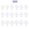 JUNCHEN 3989pcs White Flat Plastic Washers Spacers,36 Sizes Assorted Nylon