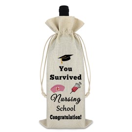 Nurse Graduation Gift For Practitioner Nurse Wine Bag Nurse Gift Drawstring Wine Bag Nursing School Graduation Gift For Student Women Congratulation Christmas New Year Birthday Gift For Nurse Doctor