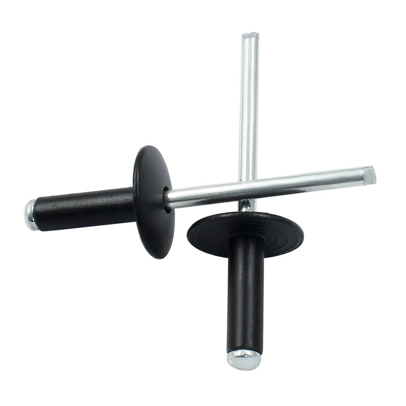 Zorveiio 60 Pcs 3/16" x 3/4" Large Flange Aluminum Blind