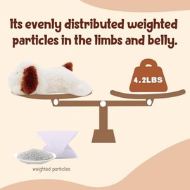 Dog Weighted Stuffed Animal 24in, Stuffed Dog Plush for Adult, Kids, Weighted Dog Stuffed Animal Plush Animal Gifts on Christmas, Birthday, Valentine's Day