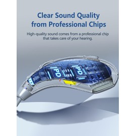 Larksound Hearing Aids for Seniors, Nearly Invisible Rechargeable Digital Hearing Amplifiers with Noise Cancellation for Adult Hearing Loss, Behind-the-ear Hearing Amplification, Control Easily, 24 Hrs Super Endurance(2 piece)