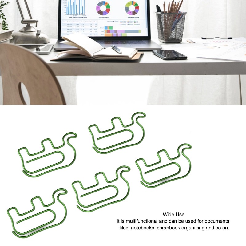 100pcs Paper Clip Cute Elephant Shaped Stainless Steel Paper Clip