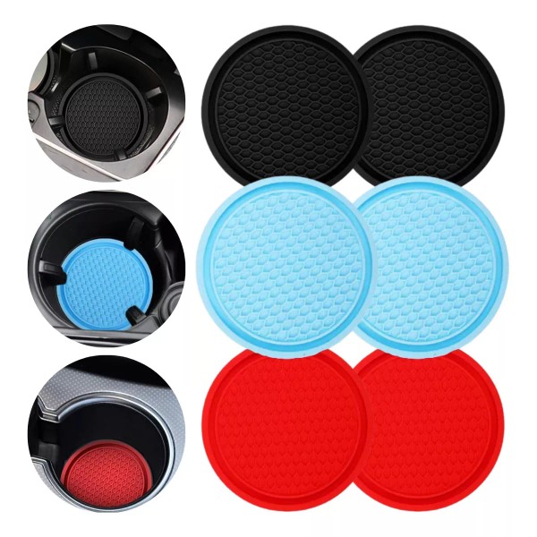 Veraly Porta Vasos Protector Silicon Posa Vaso Carro Coche 2pz