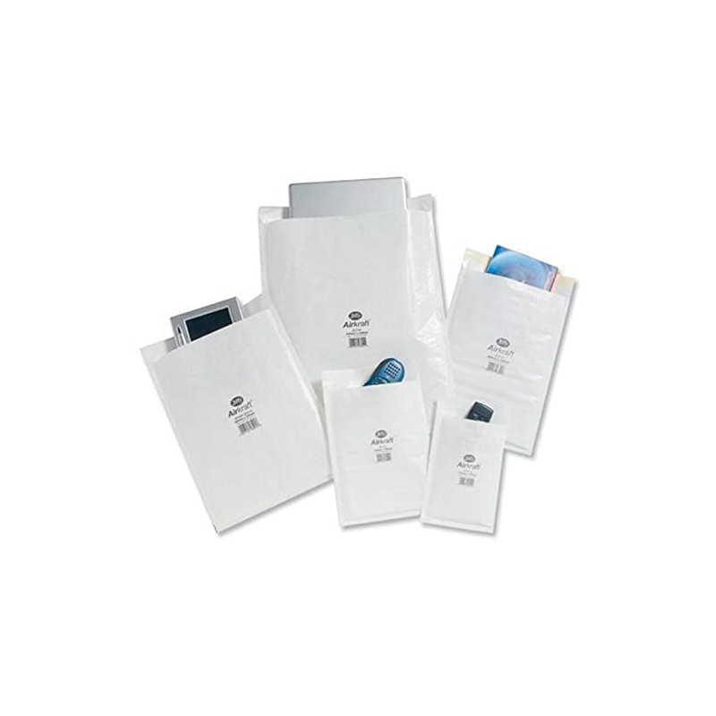 Jiffy Airkraft Postal Bags Bubble-lined Peel and Seal No.4 White