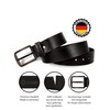 Cartvelli Men's Genuine Leather Belt, Black, 40 mm, Made in