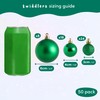 THE TWIDDLERS – 50-Pack Green Christmas Baubles - Various Sizes