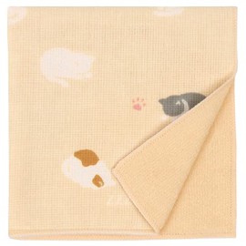 Wataol Semi Washed Towel Handkerchief, Naughty Cat