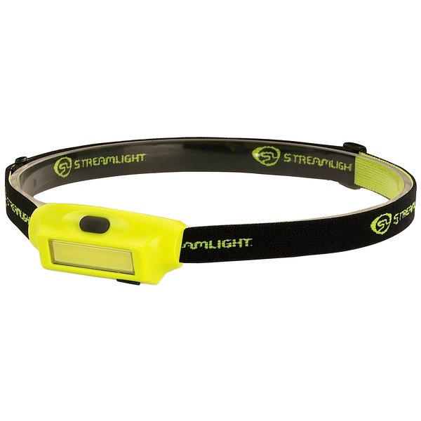 Streamlight 61700 Bandit 180-Lumen Rechargeable LED Headlamp with USB Cord, Hat Clip & Elastic Headstrap, White LED, Yellow