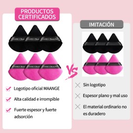 Esponja Maquillaje En Polvo 6 Pcs Beauty Blender Con Caja