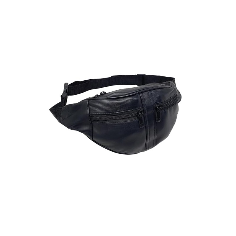 RAS Leather Travel Money Pouch Waist Bum Bag Adjustable Belt