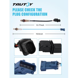 TAUTOY 234-5135 234-4488 O2 Sensor de oxígeno para 2007 2008 2009 2010 Mini Cooper 2 piezas (1.6L L4) aguas arriba aguas abajo reemplaza #17107515499 11787590713