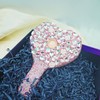 Frinnovan Large Rhinestone Handheld Mirror Heart Bling Sparkle Cosmetic Dazzling