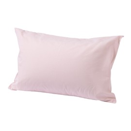 Nishikawa CT4007 Covering Studio PJ04120029 Pillow Cover, Compatible with Pillows 24.8 x 16.9 inches (63 x 43 cm), Washable, 100% Cotton, Top Zipper, Solid Color, Pink