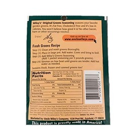 Wileys Original Greens Seasoning | Vegetable Seasonings | Wileys Eat Your Greens | 1.0oz Packs | Pack of 4 | Fat and Cholesterol Free Seasoning |