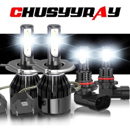 CHUSYYRAY Para for Toyota Tacoma 2005-2011 faro LED luces altas y bajas y luz antiniebla